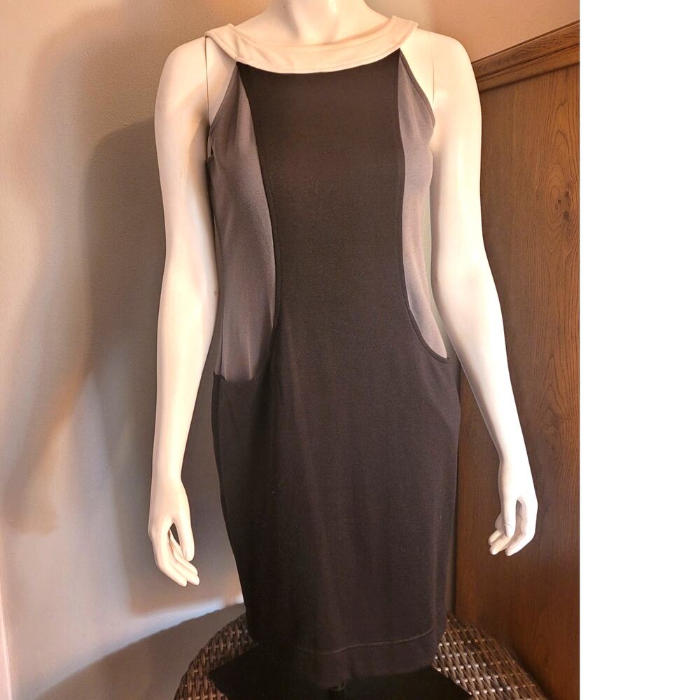 Jonathan Martin Colorblock Sheath Dress Slimming Career Minimalist 8 Workwear
